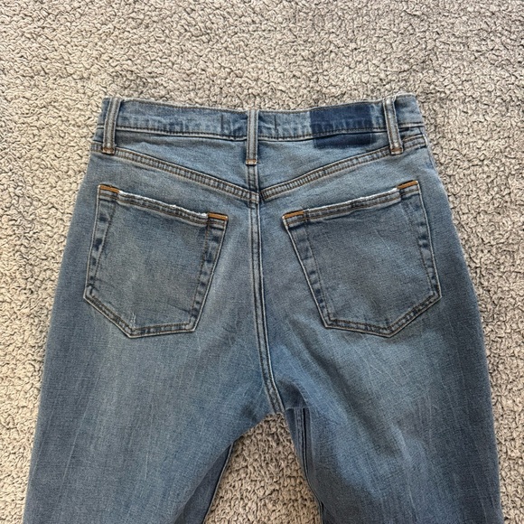 Abercrombie & Fitch Distressed Ankle Straight High Rise Jeans - Picture 5 of 8